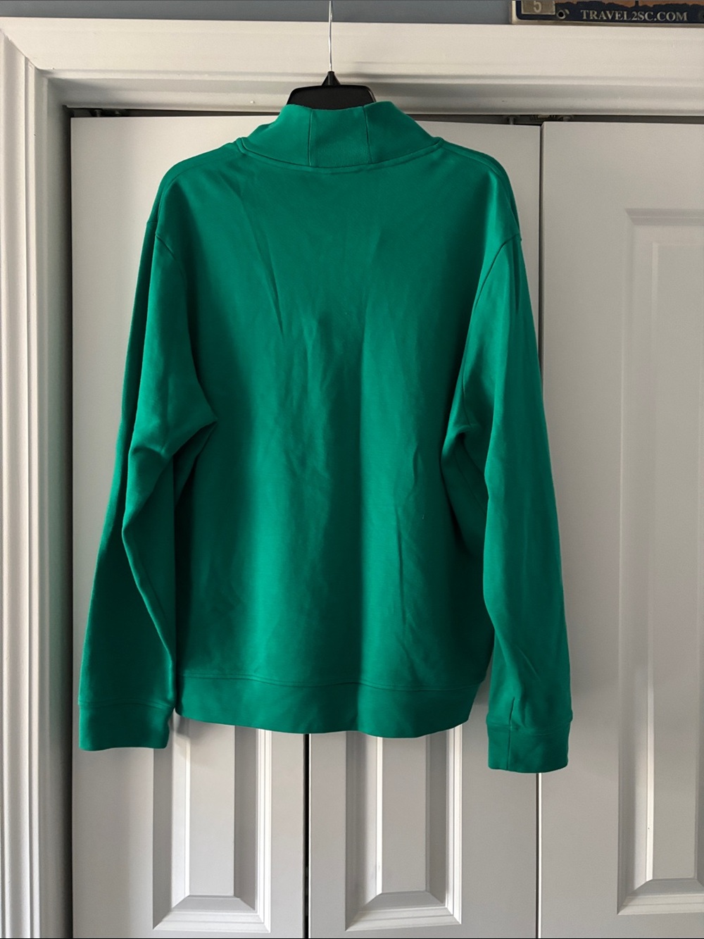 Lacoste Men's Bright Green Quarter-Zip Pullover XL - Picture 3 of 3
